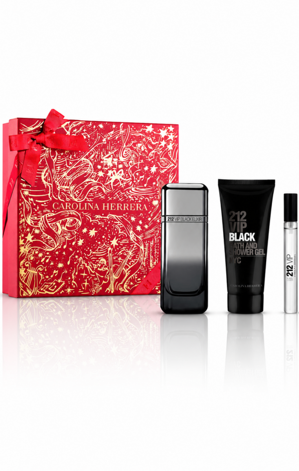Carolina Herrera 212 VIP Black Elixir EDP 100 ml Set 3 Piezas