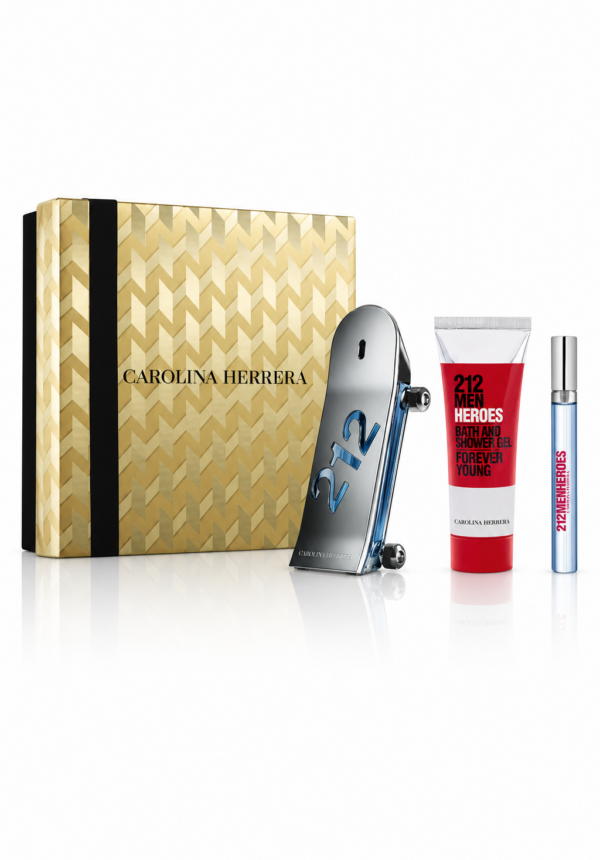 Carolina Herrera 212 Heroes Men EDT 90 ml Set 3 Piezas